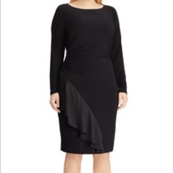 Chaps Dresses & Skirts - NWT Chaps Black Ruffle Dress